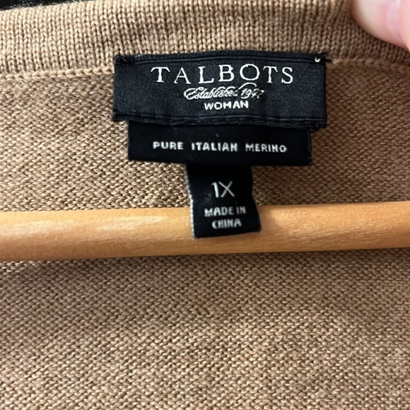 Talbots 1X sweater shell 100% Italian Merino, used but excellent condition - Picture 2 of 7